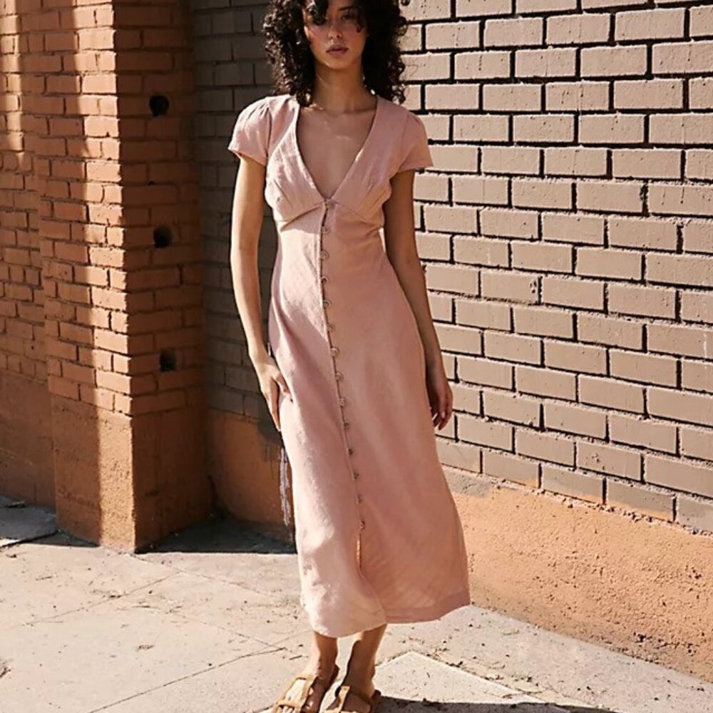 [NWT] Free People New In Town Midi Dress in Tuscany